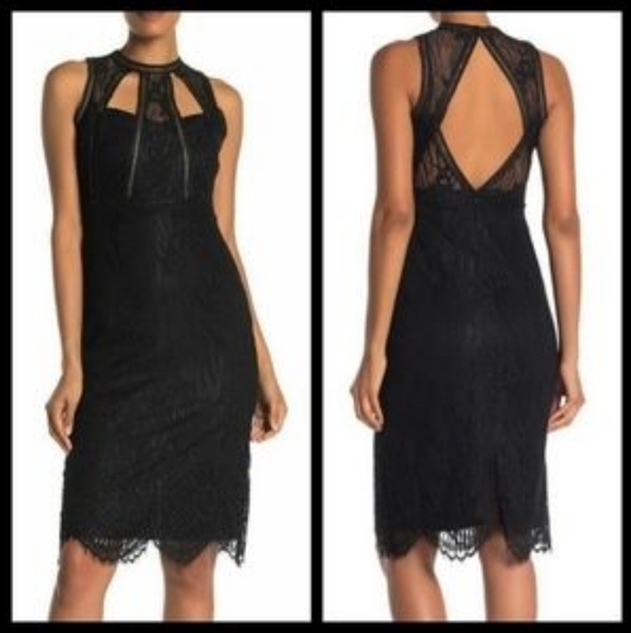 New Love X Design Women Red Cut Out Lace Sleeveless Cocktail Mini Dress Size Xs - Picture 1 of 12